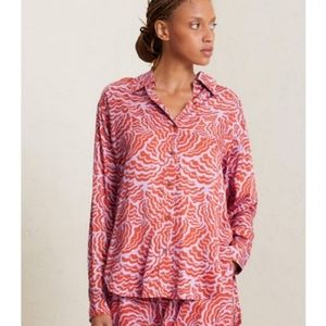 ALC Purple Red Print Wharton Top sz 6